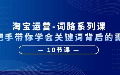 淘宝运营-词路系列课：手把手带你学会关键词背后的需求（10节课）