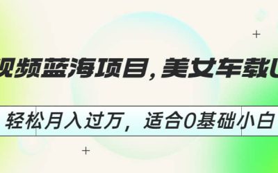 短视频蓝海项目，美女车载U盘，轻松月入过万，适合0基础小白