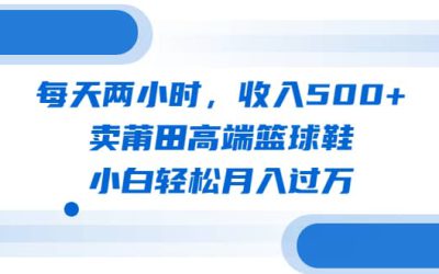 每天两小时，收入500 ，卖莆田高端篮球鞋，小白轻松月入过万（教程 素材）