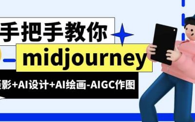 midjourney新手入门基础，AI摄影 AI设计 AI绘画-AIGC作图（59节课时）