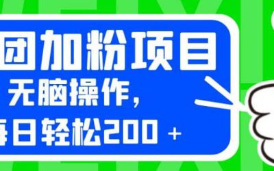 外面卖980的美团加粉项目，无脑操作，每日轻松200＋【揭秘】