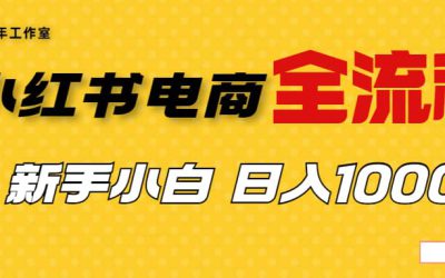 外面收费4988的小红书无货源电商从0-1全流程，日入1000＋