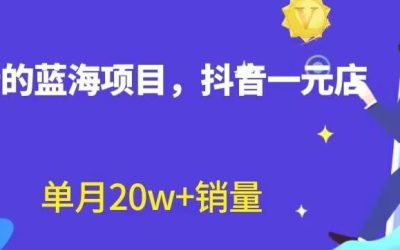 全新的蓝海赛道，抖音一元直播，不用囤货，不用出镜，照读话术也能20w 月销量【揭秘】