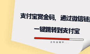 全网首发：支付宝赏金码，通过微信链接一键跳转到支付宝