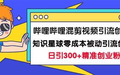 哔哩哔哩混剪视频引流创业粉日引300 知识星球零成本被动引流创业粉一天300