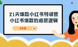 21天-爆款小红书特训营，小红书爆款的底层逻辑（8节课）