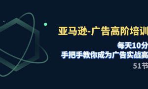 亚马逊-广告高阶培训班，每天10分钟，手把手教你成为广告实战高手（51节）