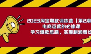 2023淘宝爆款训练营【第2期】电商运营的必修课，学习爆款思路 实现利润增长