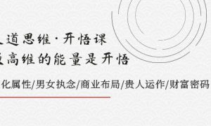 天道思维·开悟课-最高维的天道思维·开悟课-最高维的能量是开悟，文化属性/男女执念/商业布局/贵人运作/财富密码