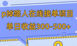 p掉路人项目  日入300-500在线接单 外面收费1980【揭秘】