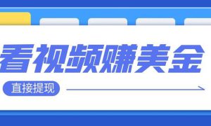 看视频就能躺赚美金  只需要挂机 轻松赚取100到200美刀  可以直接提现！