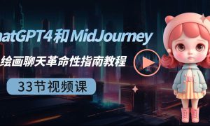 ChatGPT4 和 MidJourney AI 绘画聊天革命性指南教程-33节视频课-中英字幕