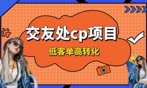 交友搭子付费进群项目，低客单高转化率，长久稳定，单号日入200