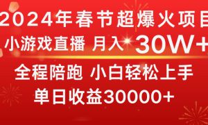 龙年2024过年期间，最爆火的项目 抓住机会 普通小白如何逆袭一个月收益30W