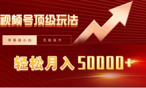 视频号短剧搬运狂怼玩法，零基础小白月入50000