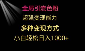 全局引流色粉 超强变现能力 多种变现方式 小白轻松日入1000