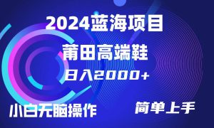 每天两小时日入2000 ，卖莆田高端鞋，小白也能轻松掌握，简单无脑操作…