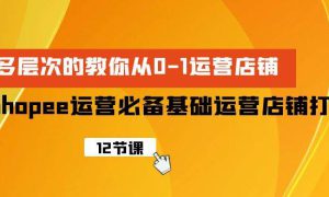 Shopee-运营必备基础运营店铺打造，多层次的教你从0-1运营店铺