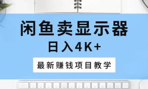 闲鱼卖显示器，日入4K ，最新赚钱项目教学