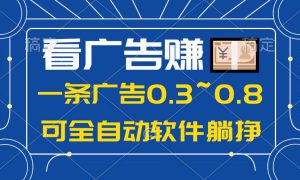 24年蓝海项目，可躺赚广告收益，一部手机轻松日入500 ，数据实时可查