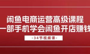 闲鱼电商运营高级课程，一部手机学会闲鱼开店赚钱（34节课）