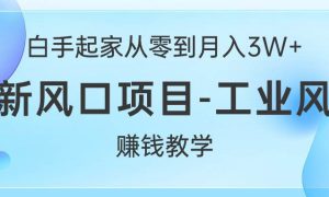 白手起家从零到月入3W ，最新风口项目-工业风扇赚钱教学