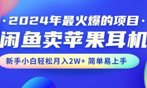 2024年最火爆的项目，闲鱼卖苹果耳机，新手小白轻松月入2W 简单易上手