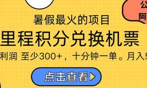 暑假最暴利的项目，利润飙升，正是项目利润爆发时期。市场很大，一单利…