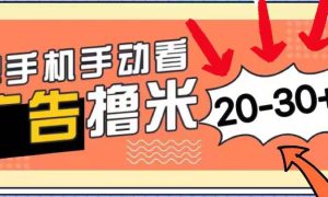 新平台看广告单机每天20-30＋，无任何门槛，安卓手机即可，小白也能上手