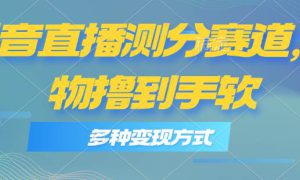 抖音直播测分赛道，多种变现方式，轻松日入1000