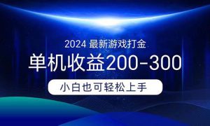 2024最新游戏打金单机收益200-300