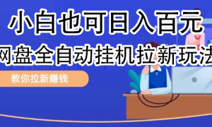 全自动发布文章视频，网盘矩阵拉新玩法，小白也可轻松日入100