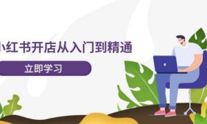 小红书开店从入门到精通，快速掌握小红书店铺运营，实现开店创收-202节课