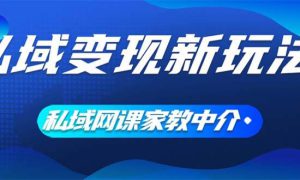 私域变现新玩法，网课家教中介，只做渠道和流量，让大学生给你打工、0…