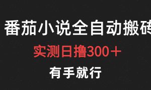 最新番茄小说挂机搬砖，日撸300＋！有手就行，可矩阵放大