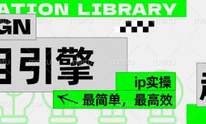 ”公式化“暴力起号，项目引擎——图文IP实操，最简单，最高效。