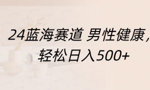 蓝海赛道 男性健康，轻松日入500