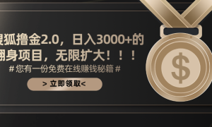 搜狐撸金2.0，日入3000 ，可无限扩大的翻身项目。