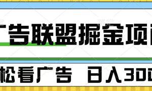 广告联盟掘金项目 可批量操作 单号日入300