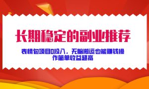 长期稳定的副业推荐！表情包项目0投入，无脑搬运也能赚钱，操作简单收益超高