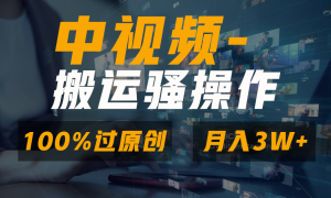 中视频搬运骚操作，双重去重100%原创视频，一键分发多平台变现，新手小白无脑操作，轻松日入1000