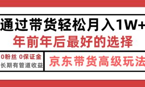 京东带货最新玩法，年底翻身项目，只需上传视频，单月稳定变现1w