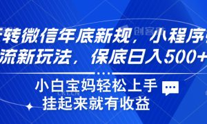 玩转微信年底新规，小程序引流新玩法，保底日入500