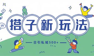 最新搭子玩法4.0-日引私域500 不违规