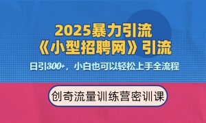 2025最新暴力引流方法《招聘平台》一天引流300 ，日变现3000 ，专业人士力荐