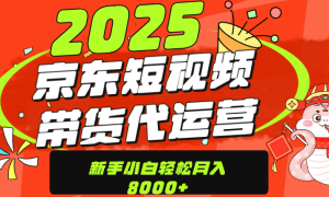 京东带货代运营，年底翻身项目，只需上传视频，单月稳定变现8000