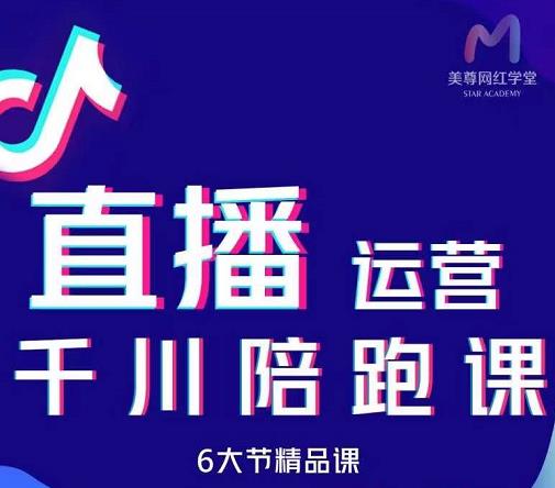 美尊-抖音直播运营千川系统课：直播?运营规划、起号、主播培养、千川投放等